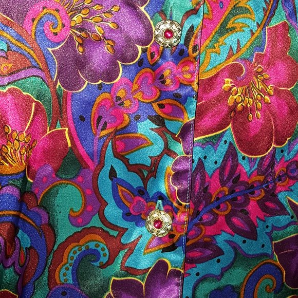 Victoria's Secret Gold Label Long Sleeve Nightshirt (80's).Sz P/S Valent… - Picture 2 of 10